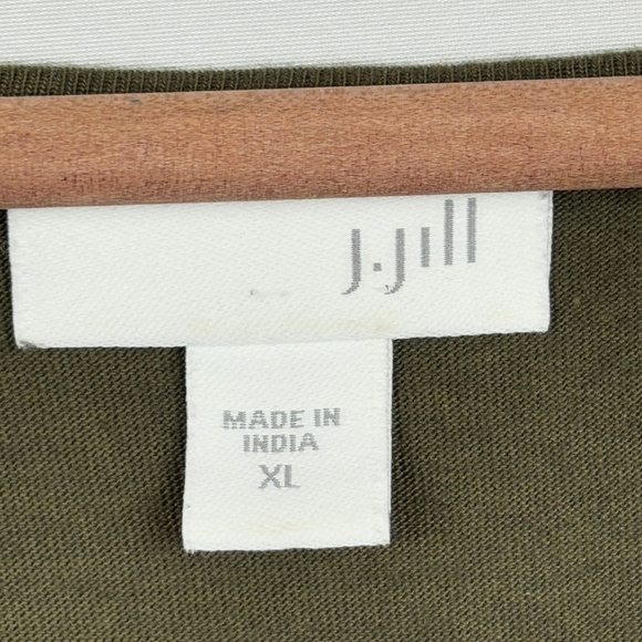 J Jill Women Blouse Embroidered Tasseled Peplum Peasant Flare Sleeves Comfort - Picture 5 of 10